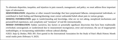 Editorial: Advancing critical discovery of novel approaches to understanding and eliminating pain inequities